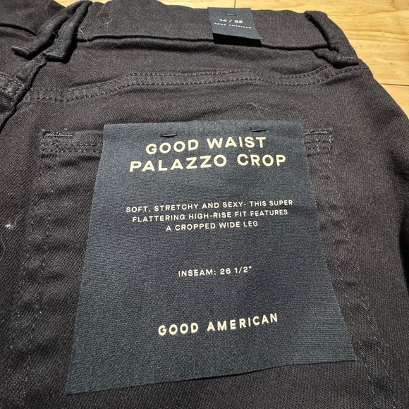 Good American Pants - Good American Palazzo Crop Pant